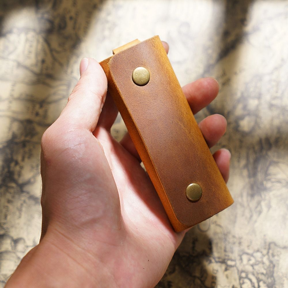 Men'S Accessories High End - حقيبة مفاتيح صغيرة من الجلد الطبيعي