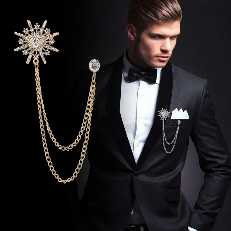 Men'S Accessories High End - الكورية الراقية حجر الراين ستار بروش