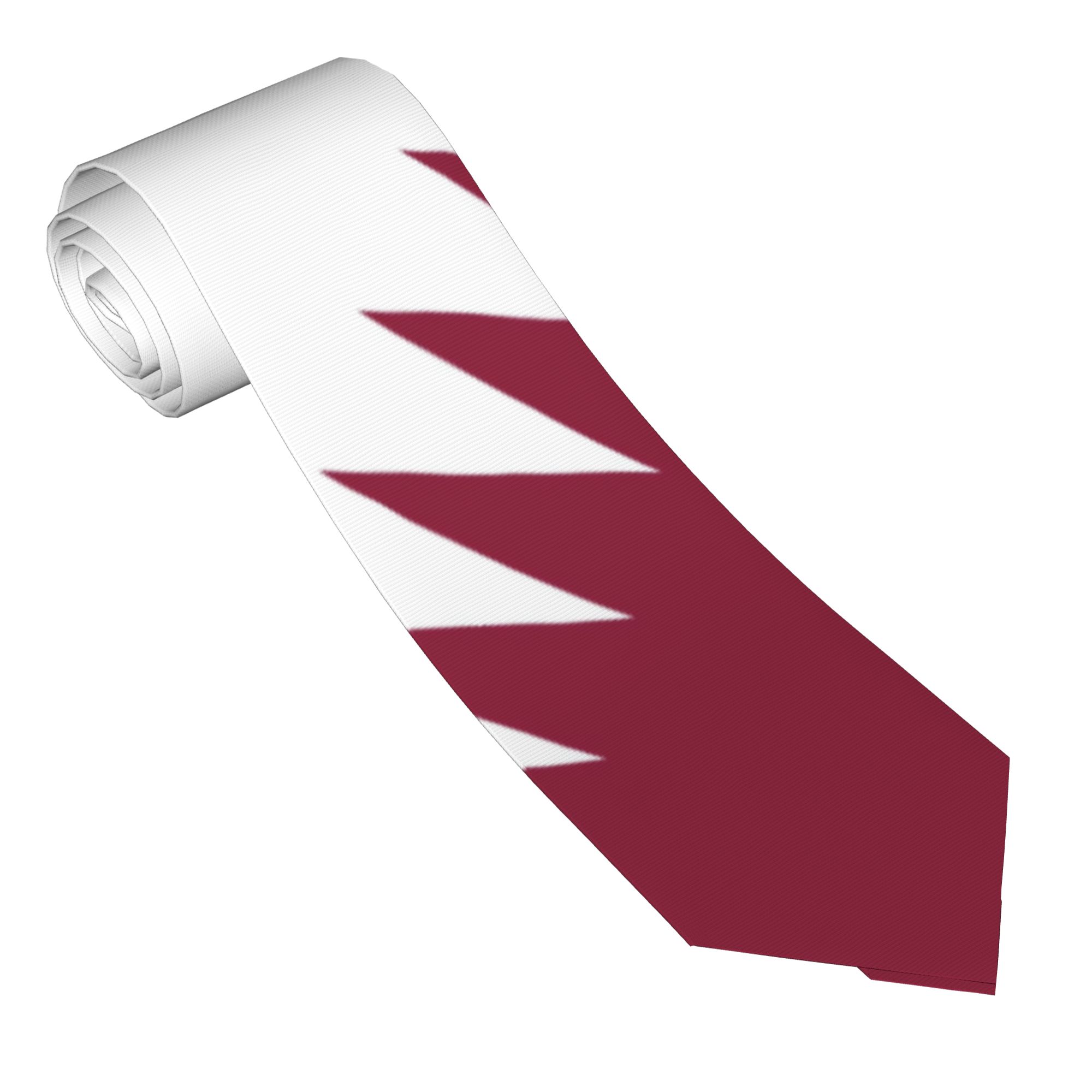 Men Accessories Qatar - ربطة عنق رجالية بتصميم علم قطر،
