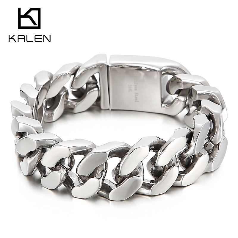 Men Accessories Ring And Bracelet - KALEN 22 سنتيمتر المقاوم للصدأ سلسلة