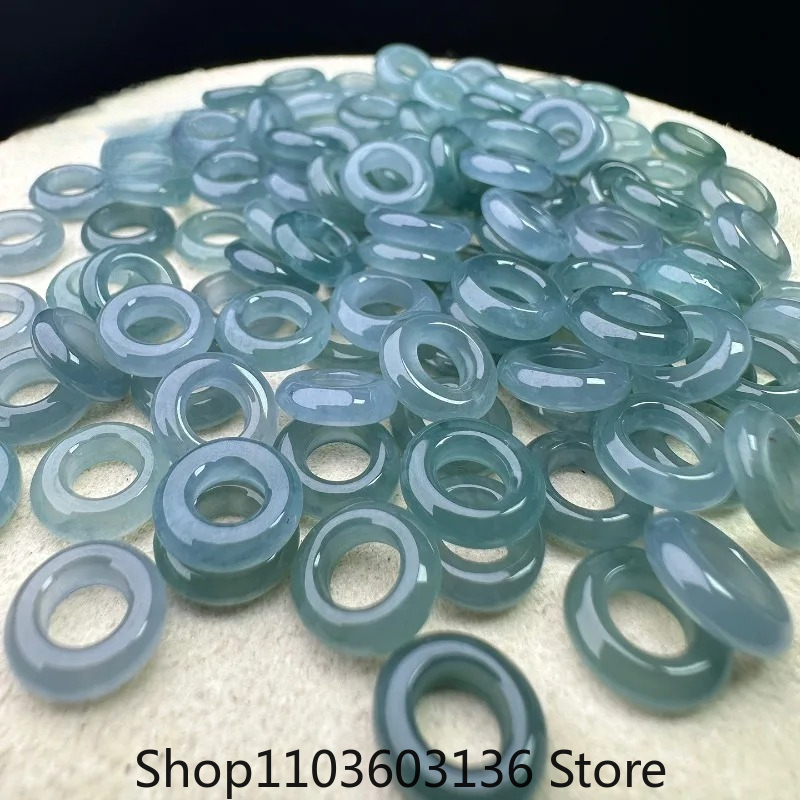 Men Accessories Ring And Bracelet - 10 قطعة اليشم الأخضر الأزرق المياه