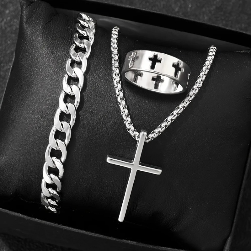 مجموعة إكسسوارات متعددة الأنما - مراجعة Men Accessories Ring And Bracelet وسعره