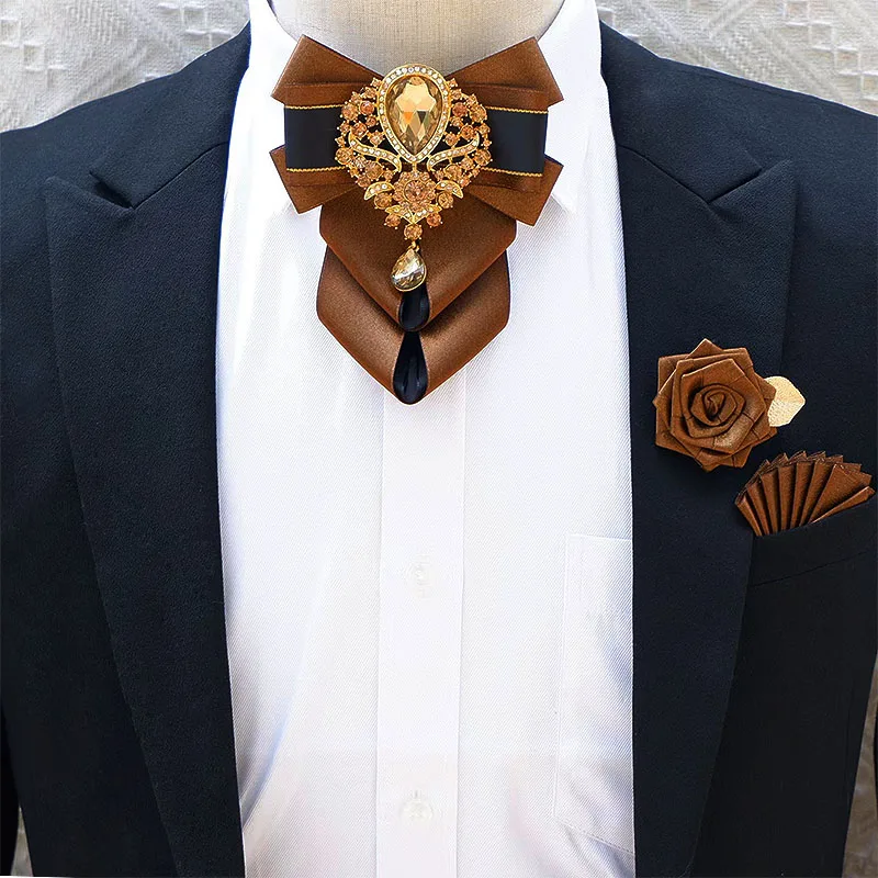 الفاخرة حجر الراين ربطة القوس  - مراجعة Men'S Accessories High End وسعره