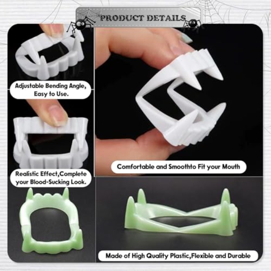 12 قطعة من أنياب مصاصي الدماء  - مراجعة Men'S Vampire Accessories وسعره