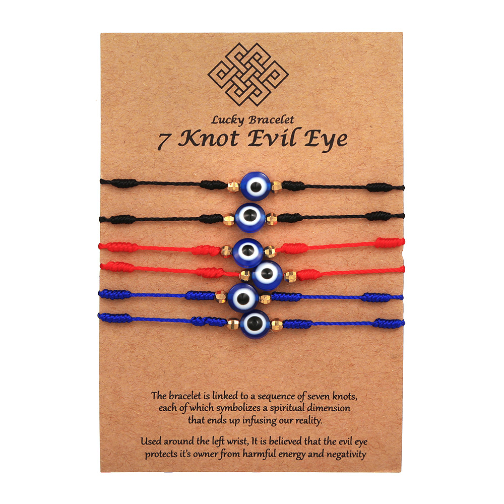 6 قطعة الأزرق عين الشر أساور م - مراجعة Men Accessories Evil Eye وسعره