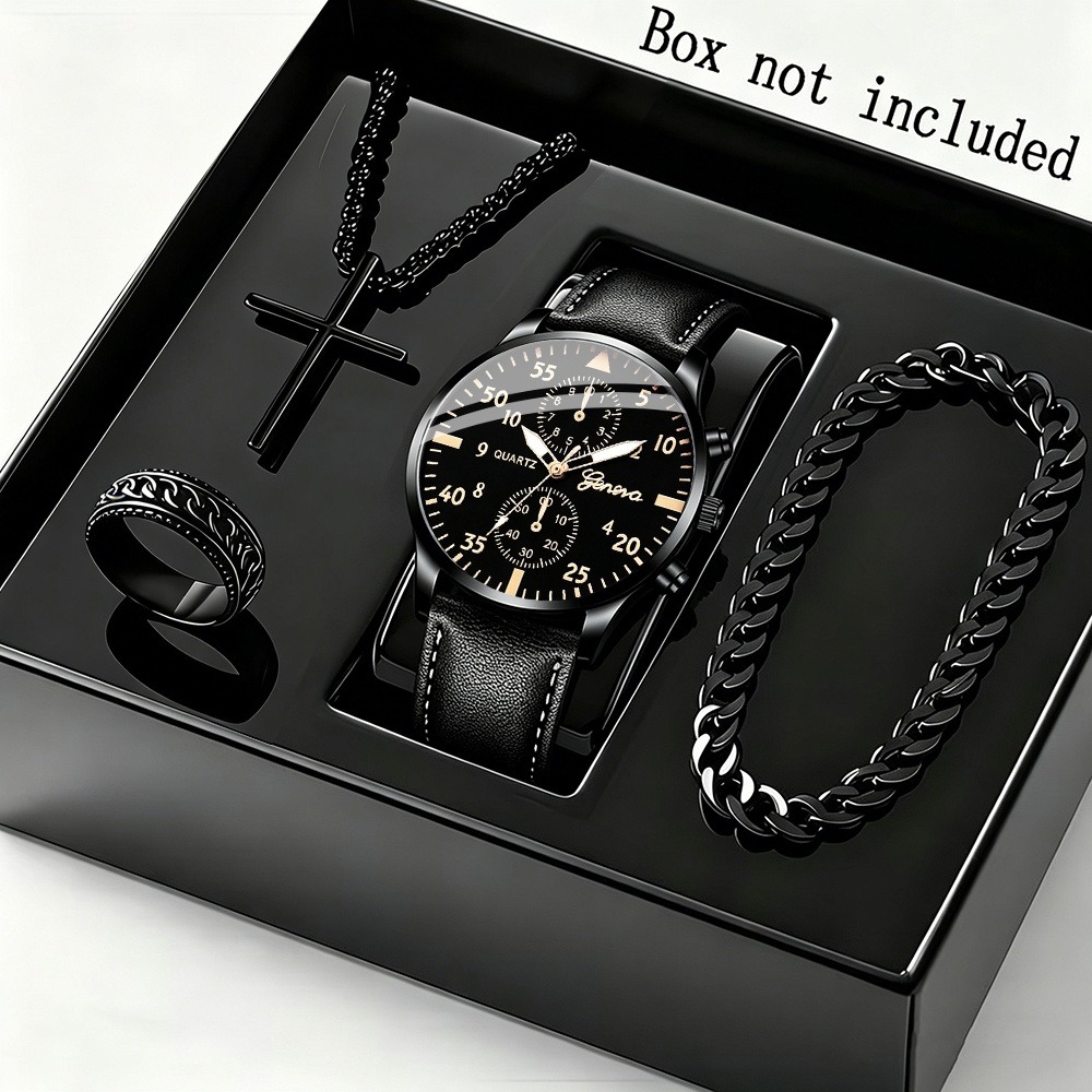 طقم أنيق مكون من 4 قطع للرجال  - مراجعة Men Accessories Ring And Bracelet وسعره