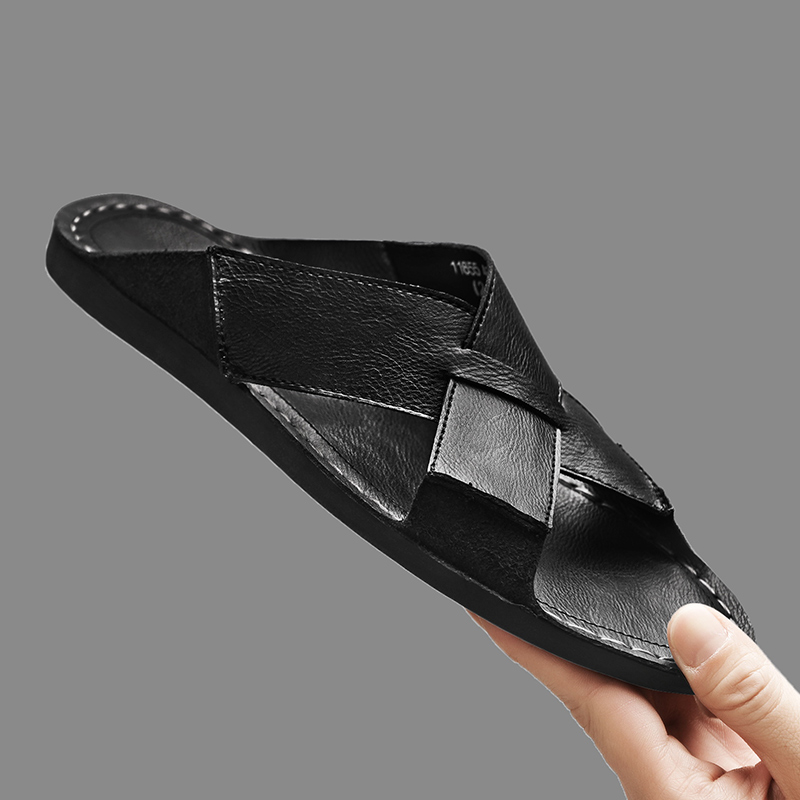 موضة جلد أصلي للرجال النعال ال - مراجعة Men'S Accessories Leather وسعره