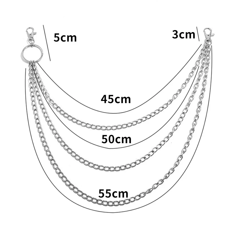 سلسلة حزام معدنية متعددة الطبق - مراجعة Men'S Accessories Chain وسعره