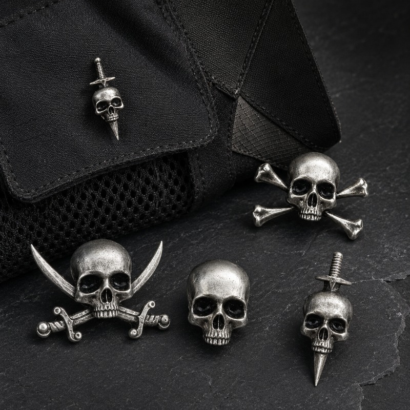 دبوس زينة على شكل جمجمة، تصميم - مراجعة Men'S Accessories High End وسعره