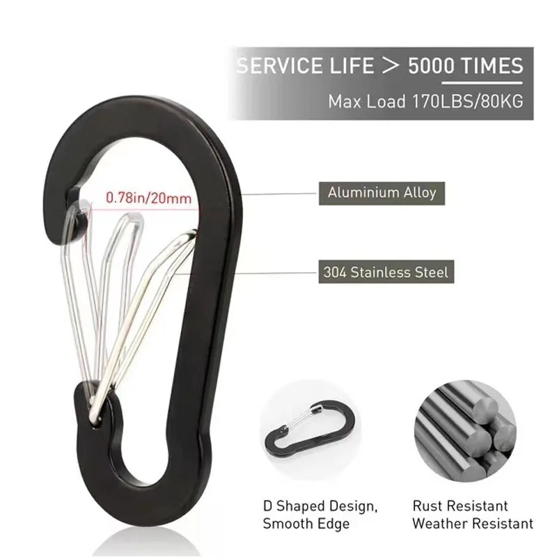 طقم مشبك حلقة تسلق للسائحين ،  - مراجعة Keychain Multi Tool وسعره