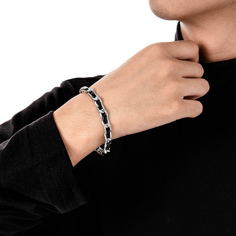سوار عصري من التيتانيوم والجلد - مراجعة Men'S Accessories High End وسعره