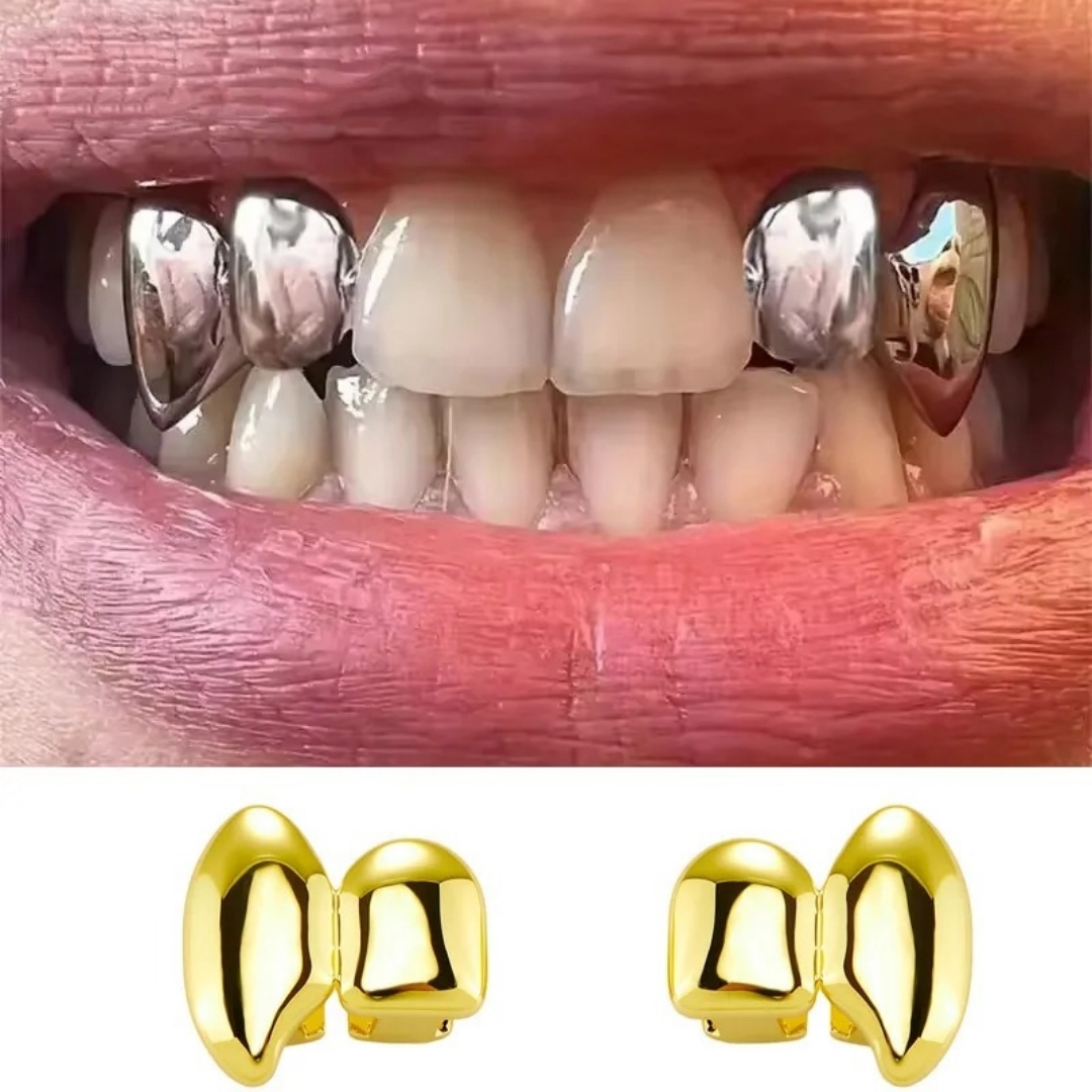 قطعتان من أغطية الأسنان اللامع - مراجعة Men'S Vampire Accessories وسعره