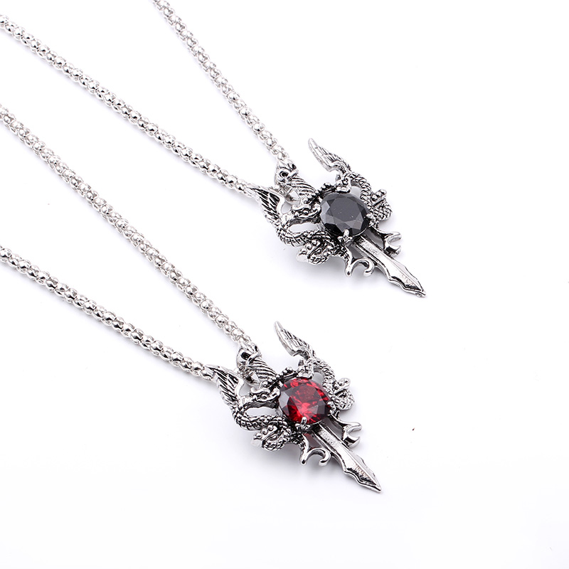 قلادة صليب بحجر أسود على شكل ت - مراجعة Men'S Accessories And Jewelry وسعره