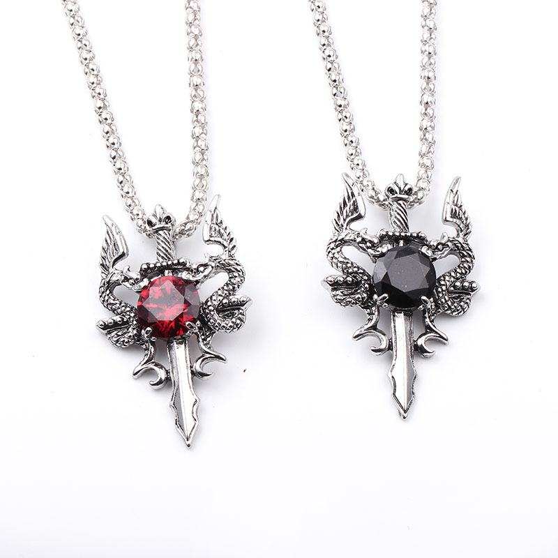 قلادة صليب بحجر أسود على شكل ت - مراجعة Men'S Accessories And Jewelry وسعره