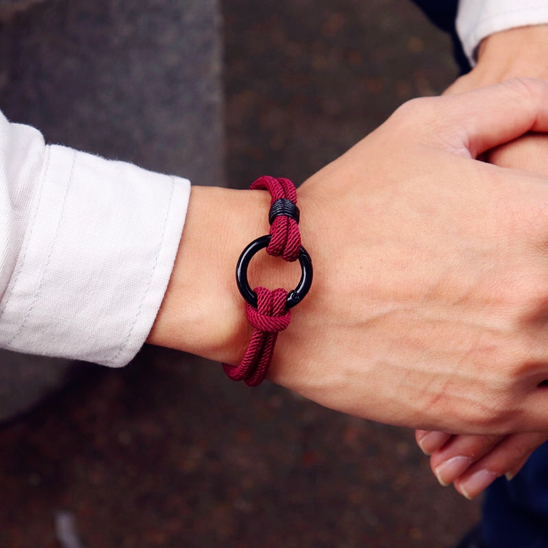 طبقة مزدوجة محظوظ حبل سوار للر - مراجعة Men Accessories Ring And Bracelet وسعره