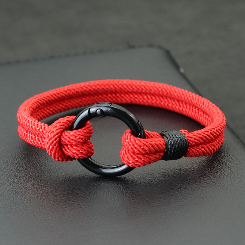 طبقة مزدوجة محظوظ حبل سوار للر - مراجعة Men Accessories Ring And Bracelet وسعره
