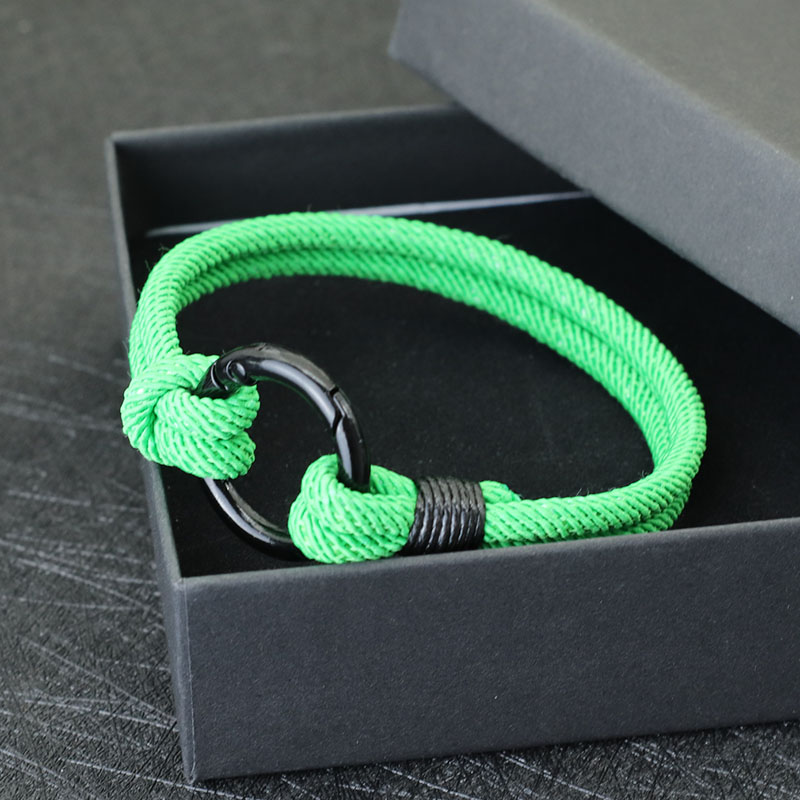 طبقة مزدوجة محظوظ حبل سوار للر - مراجعة Men Accessories Ring And Bracelet وسعره